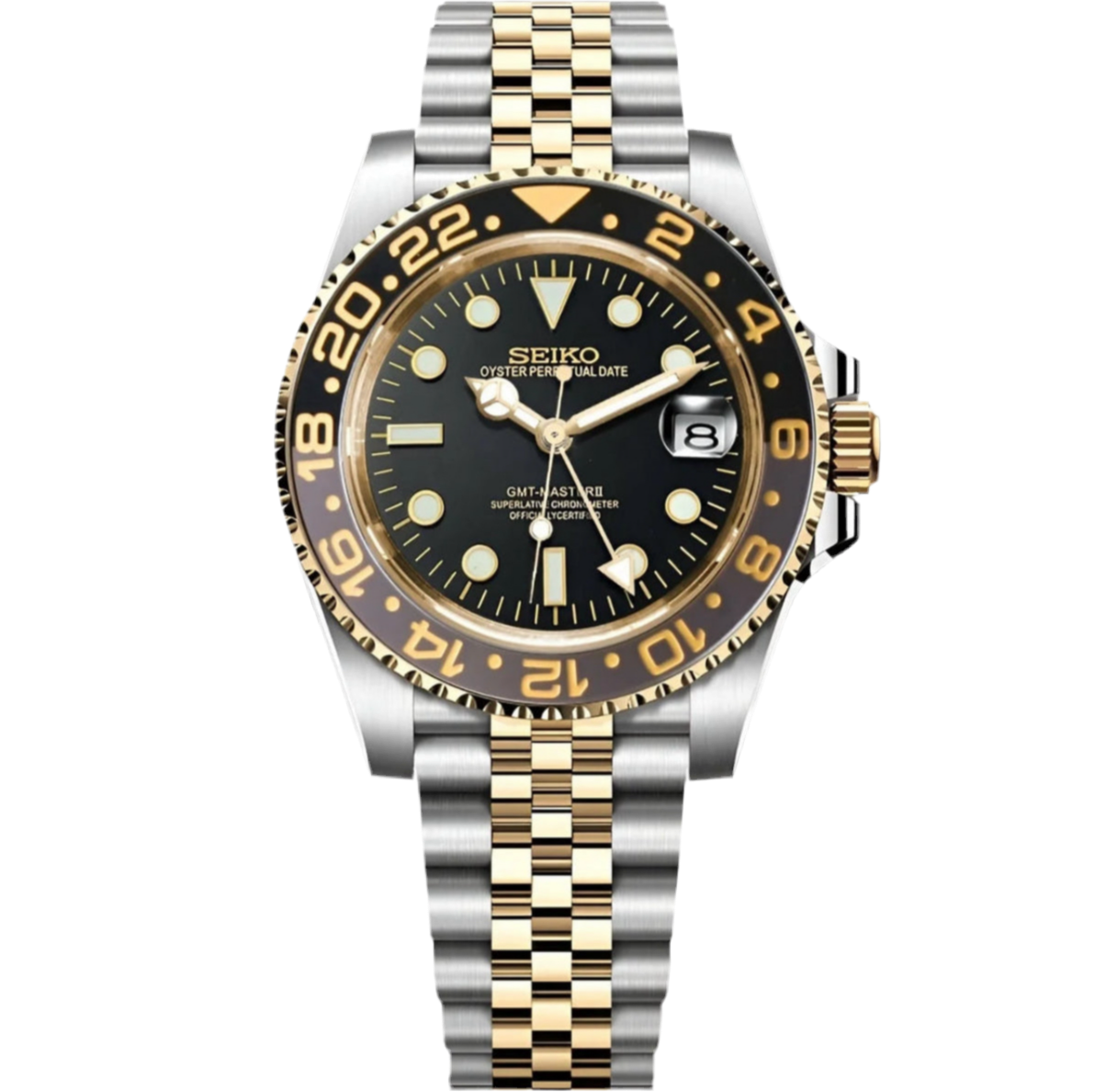 SeikoMod GMT Hora Dorada