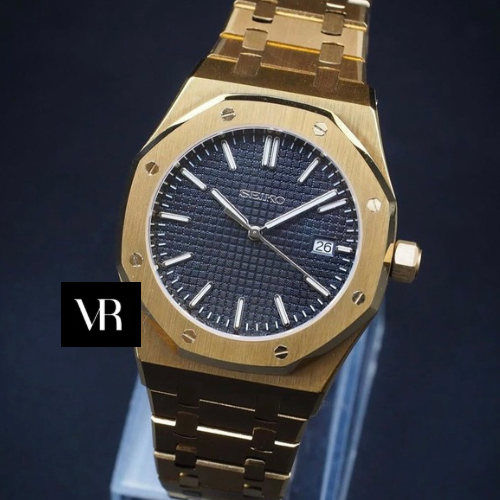 Royal Oak Gold Black Waffle - SeikoMod