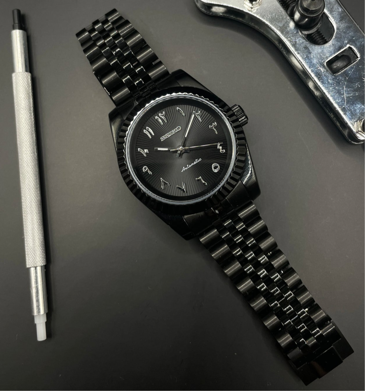 "Black Eclipse" Arabic DateJust - SeikoMod
