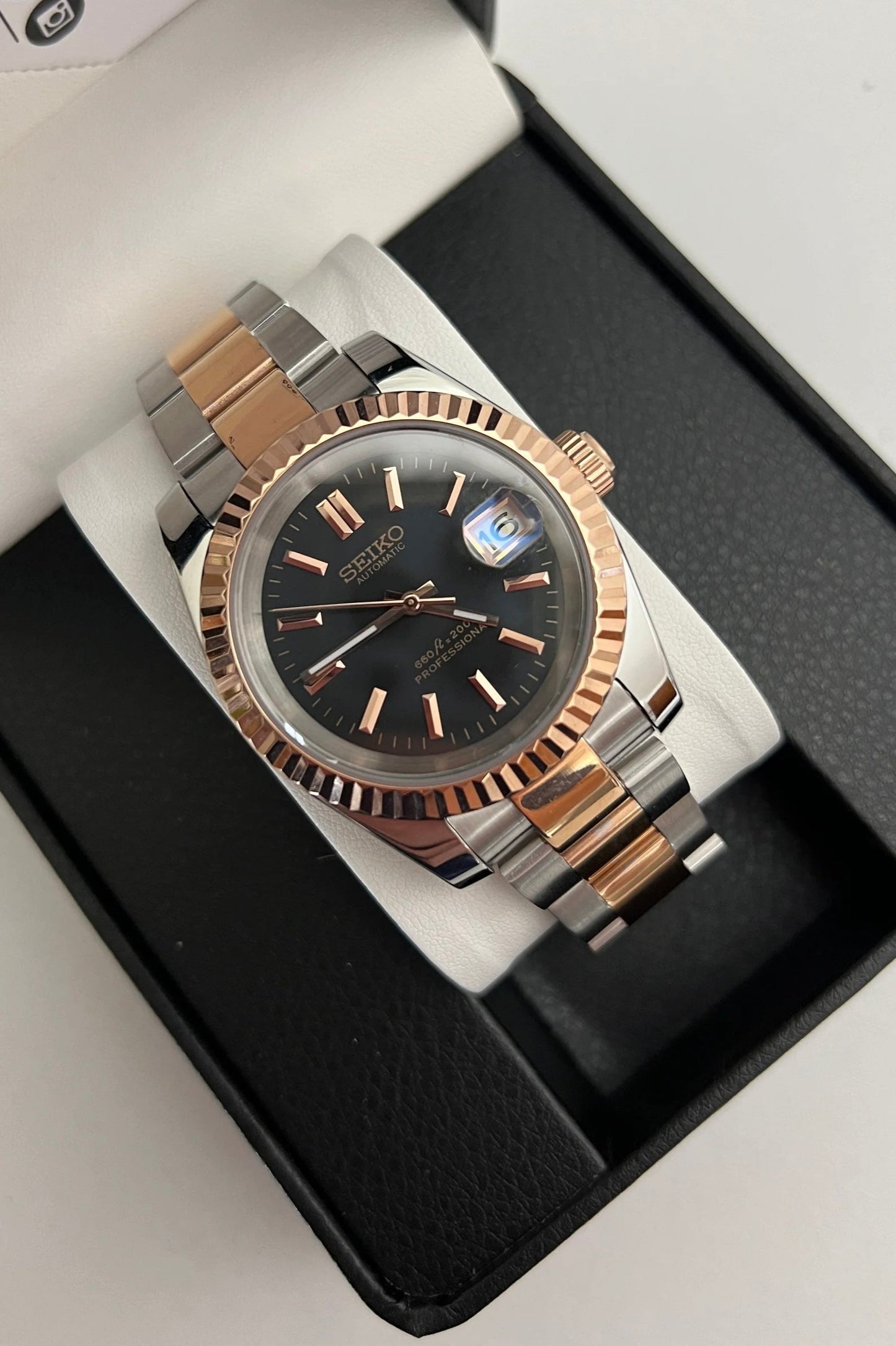 Datejust bicolor en oro negro - SeikoMod
