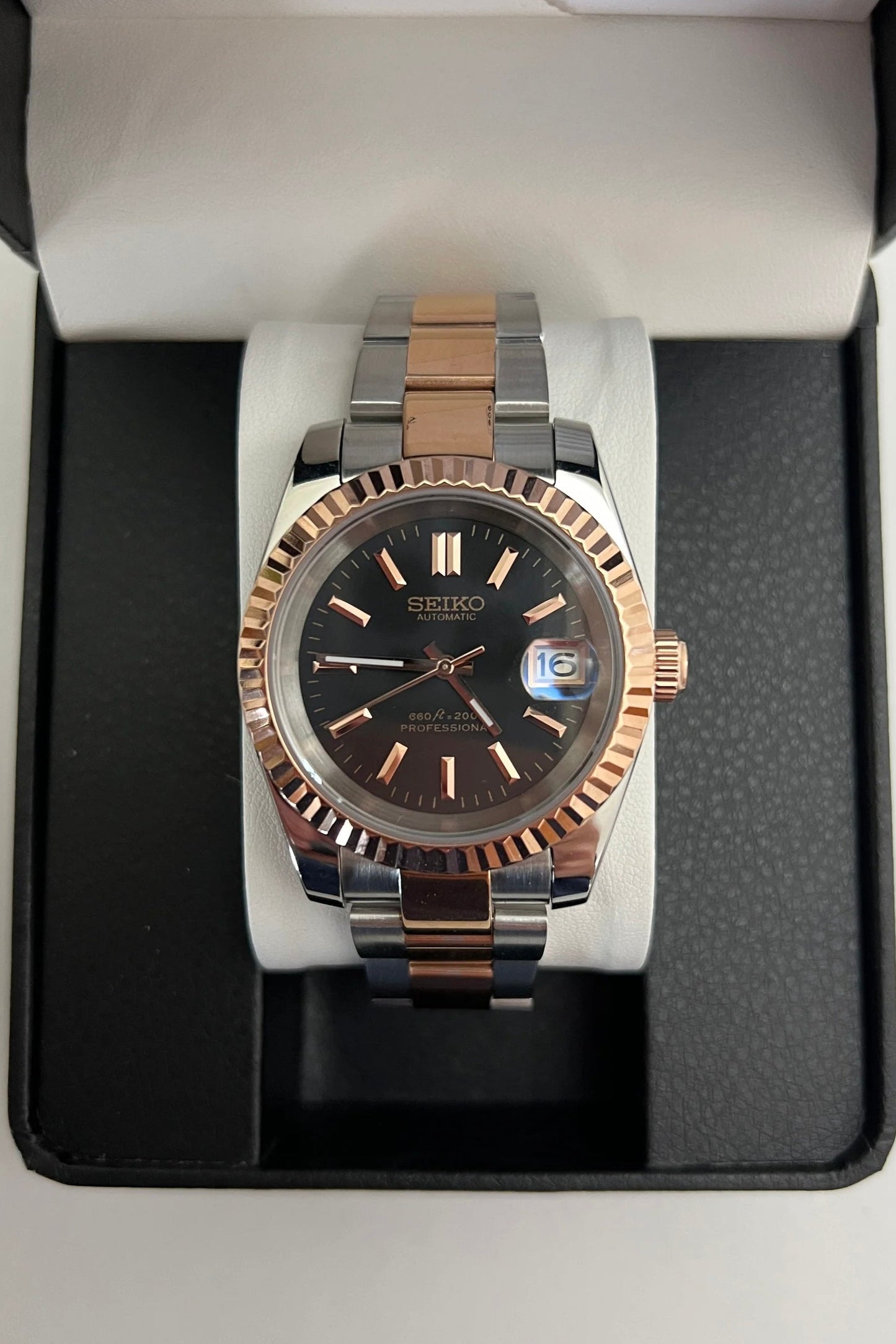 Datejust bicolor en oro negro - SeikoMod