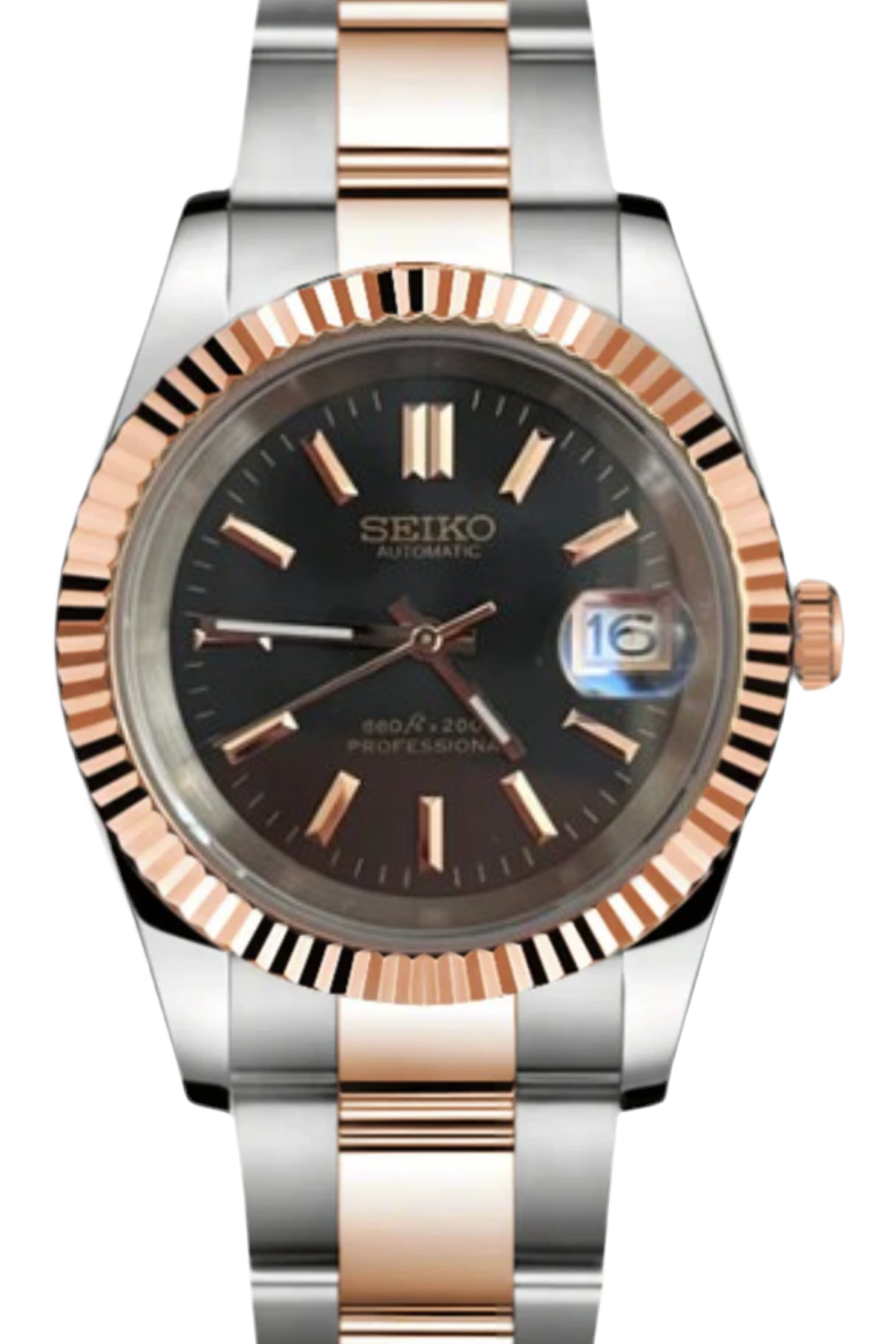 Datejust bicolor en oro negro - SeikoMod