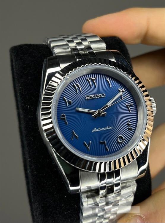 DateJust Azul marino árabe Sunburst - SeikoMod