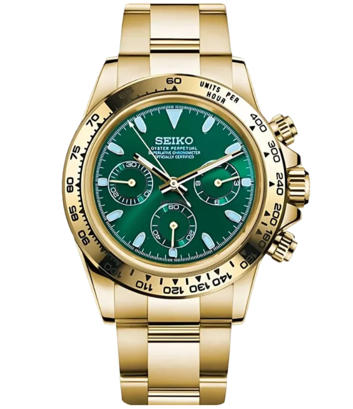 SeikoMod Daytona “Emerald Gold”