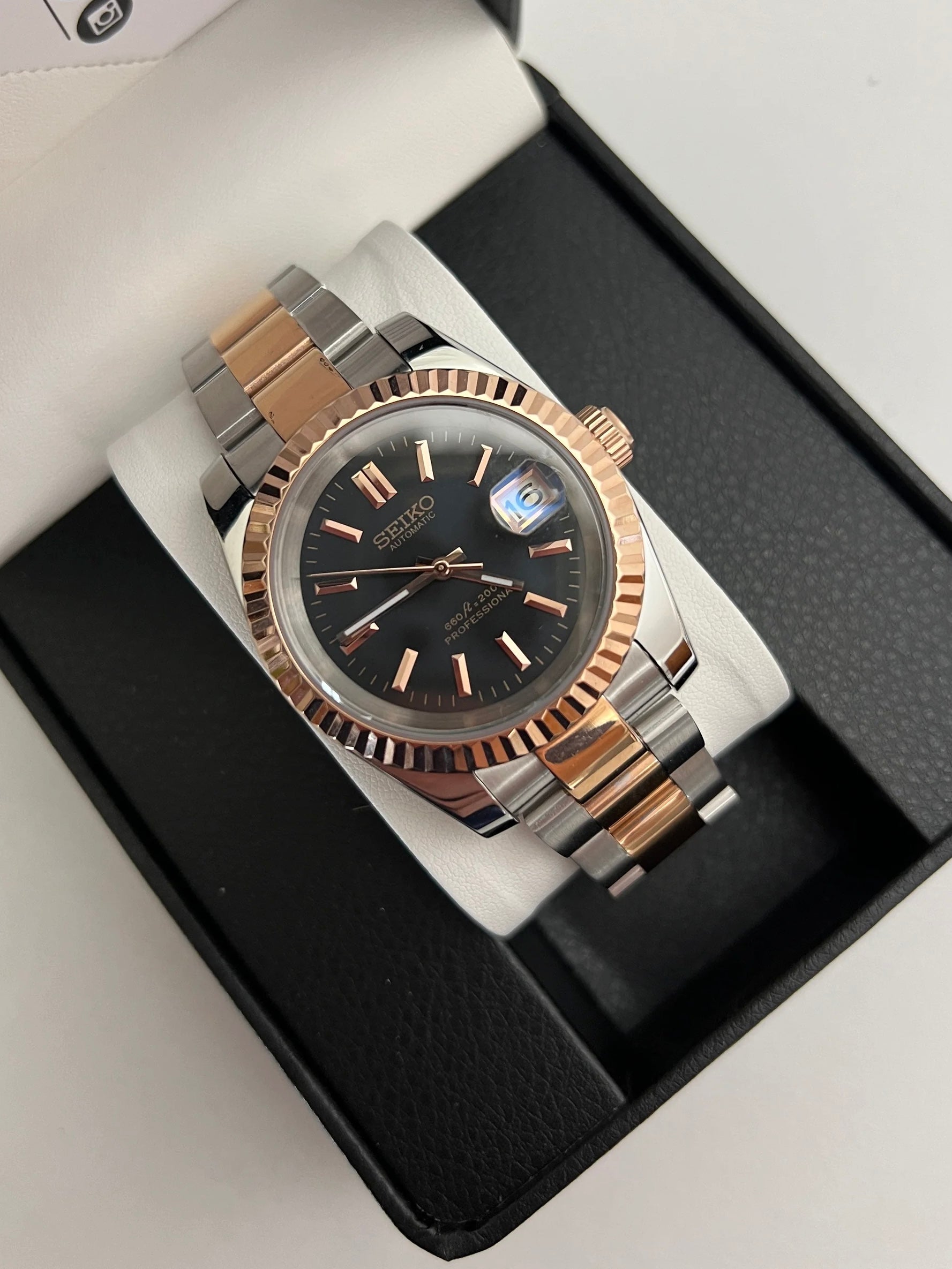 Seiko Mod - Datejust Two-Tone Black Gold