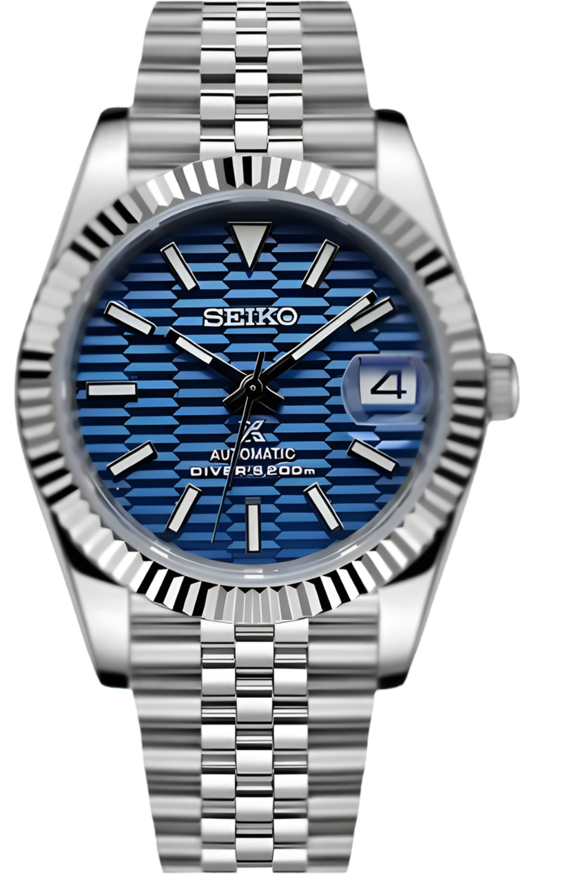 SeikoMod DateJust Blue Wave