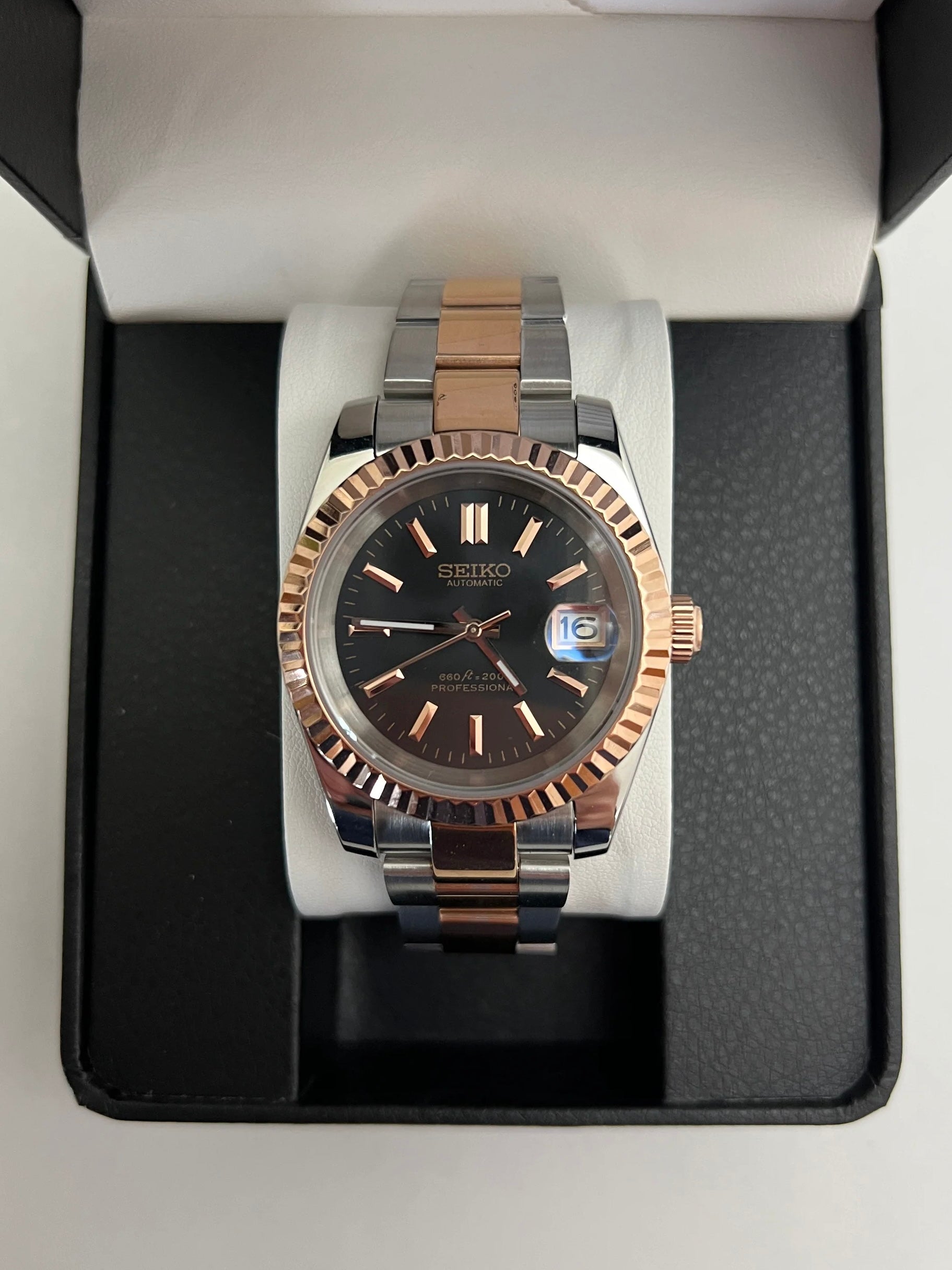 Seiko Mod - Datejust Two-Tone Black Gold