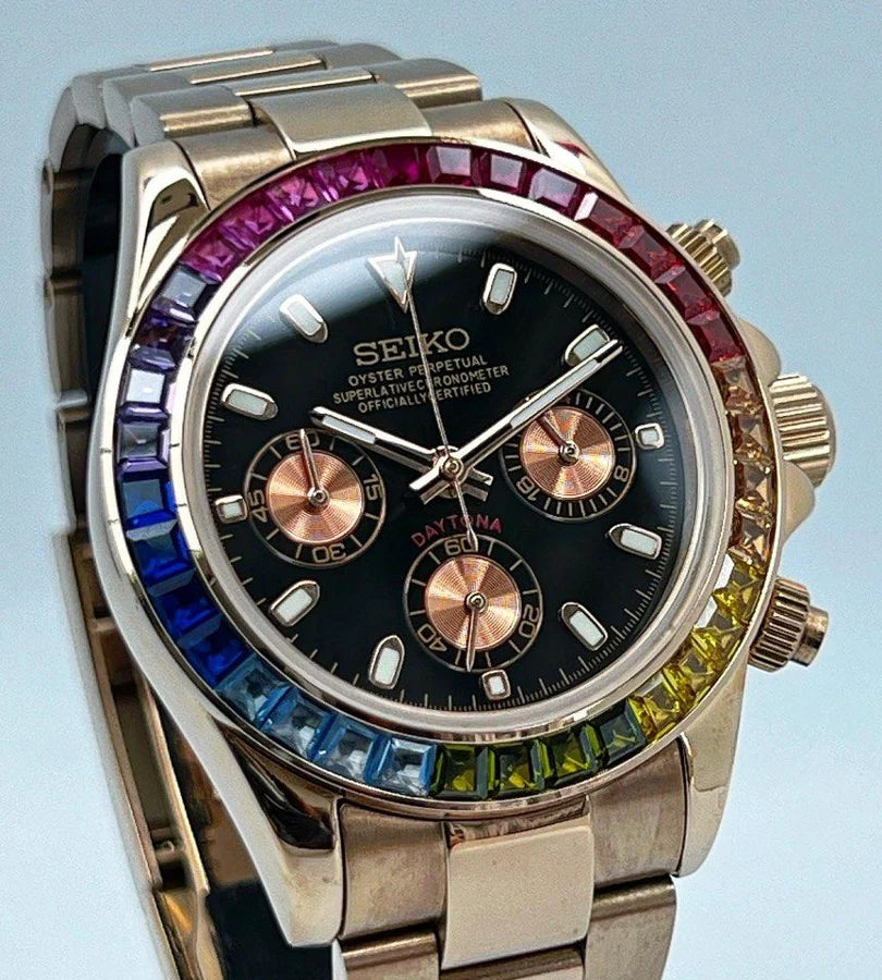 SeikoMod Daytona “Rainbow Luxe”