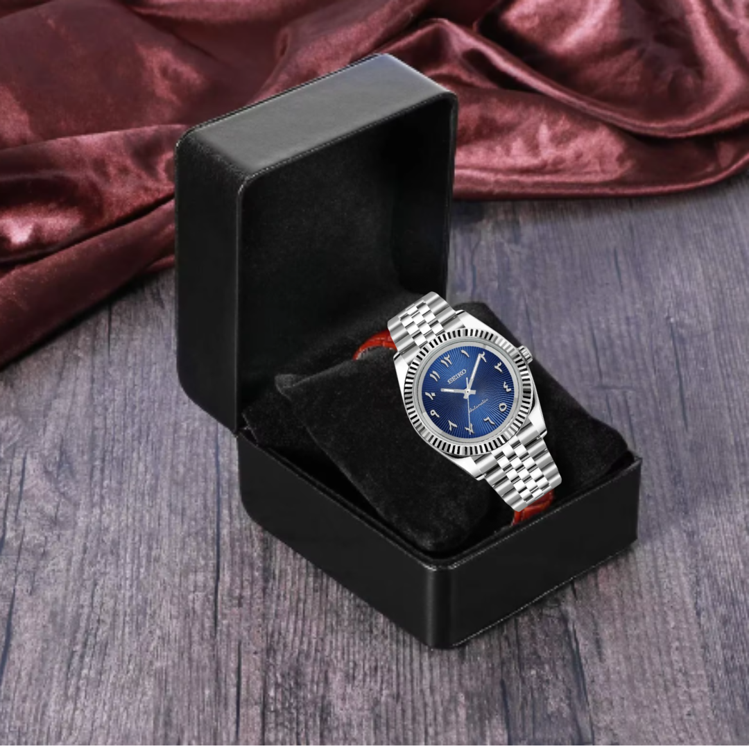 SeikoMod Arabic Dial Blue navy Sunburst( bleu marine )