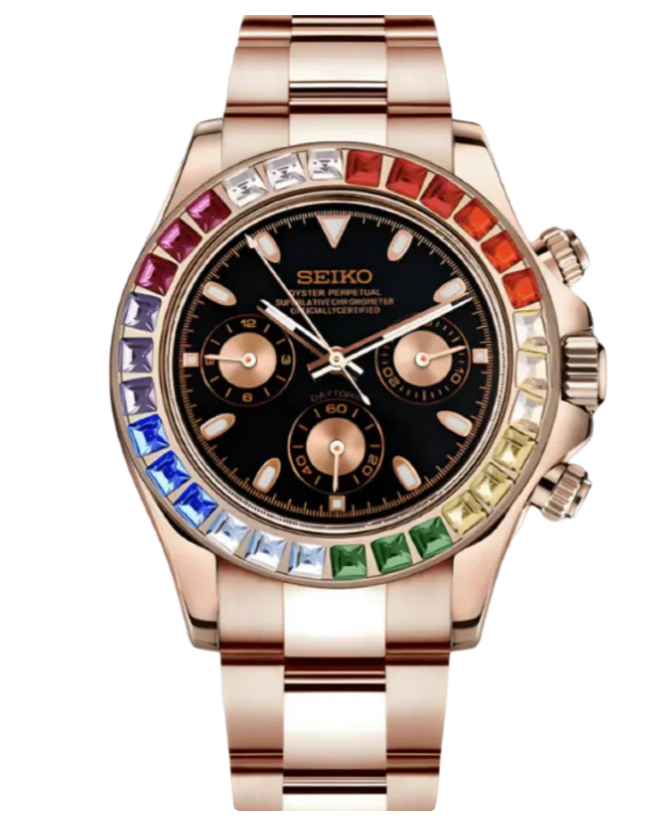 SeikoMod Daytona “Rainbow Luxe”