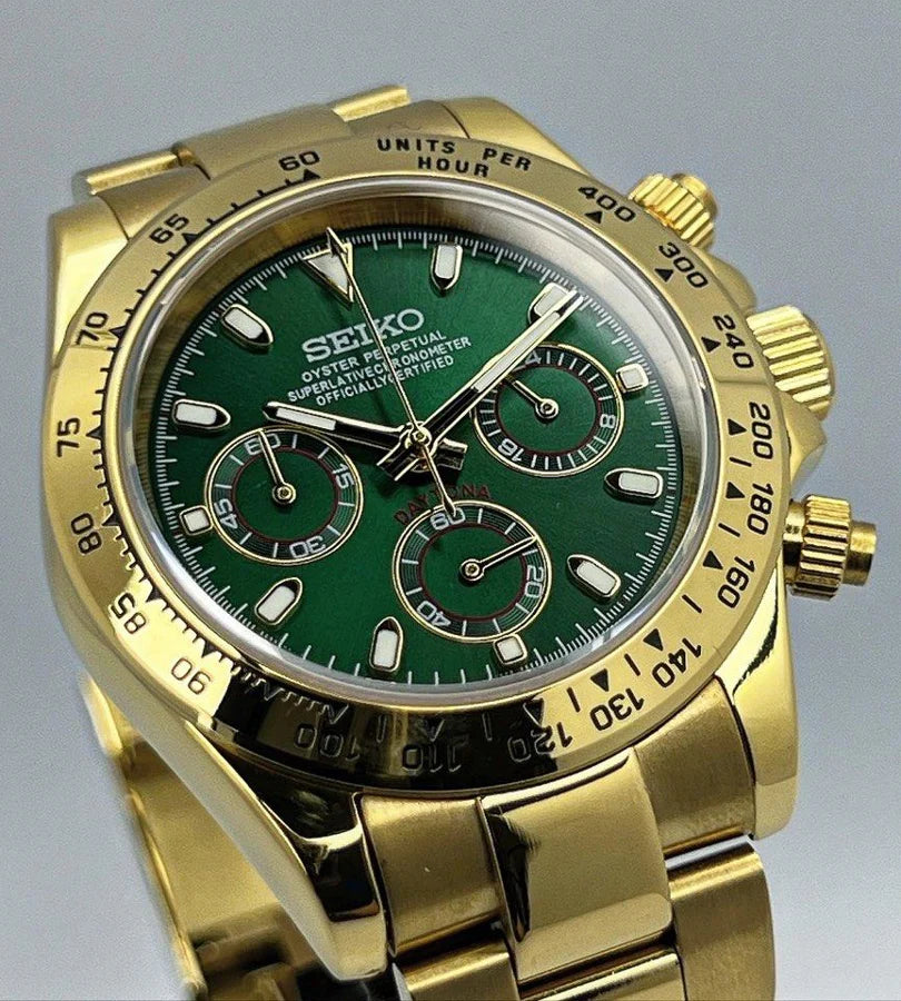 SeikoMod Daytona “Emerald Gold”