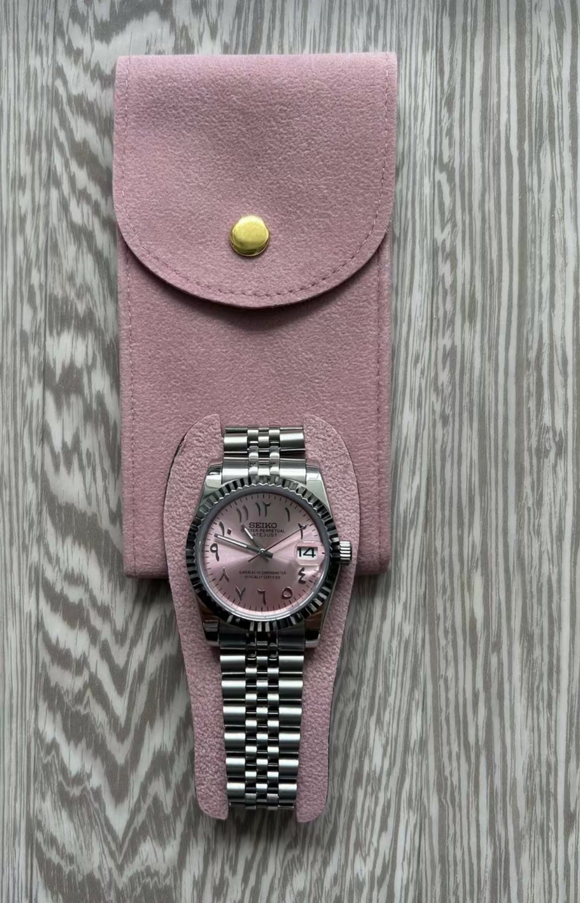 Arabic Dial DateJust Pink Rose