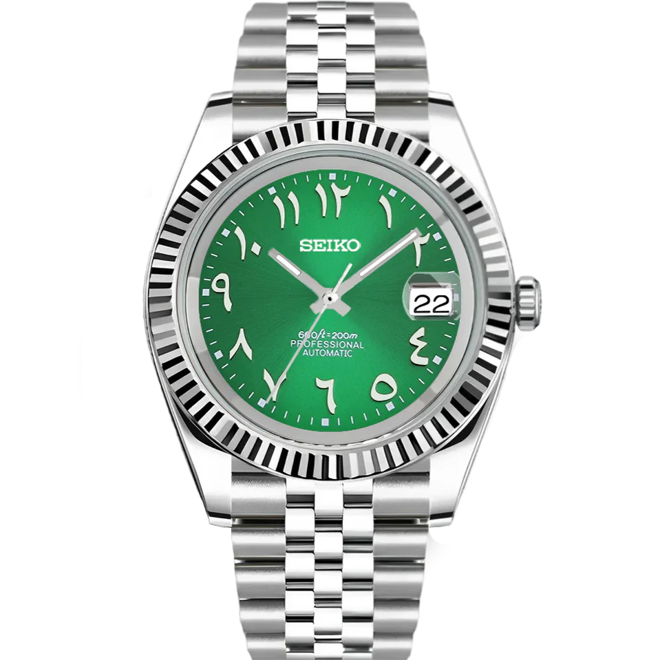 SEIKOMOD DATEJUST ARABIC DIAL VERTE