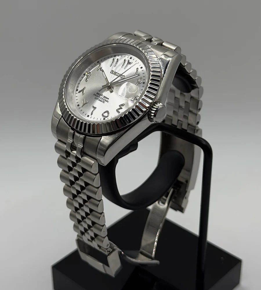 DateJust Plata Árabe - SeikoMod 