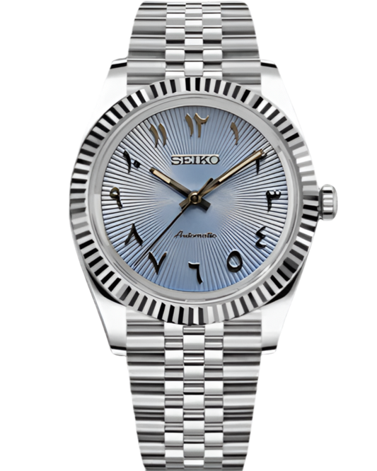 Datejust árabe azul claro SunBurst - SeikoMod