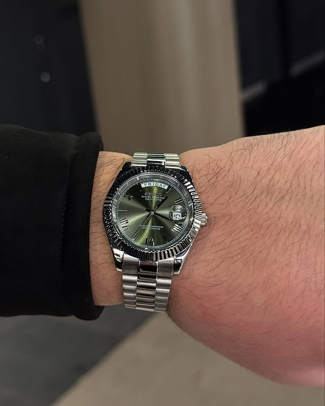 Day-Date Olive Roman Dial Président - SeikoMod