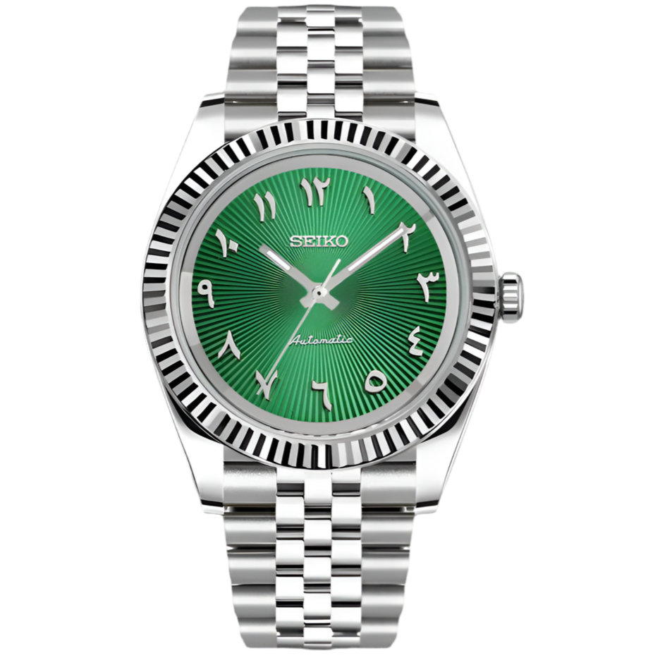 DateJust Árabe Verde Sunburst - SeikoMod 