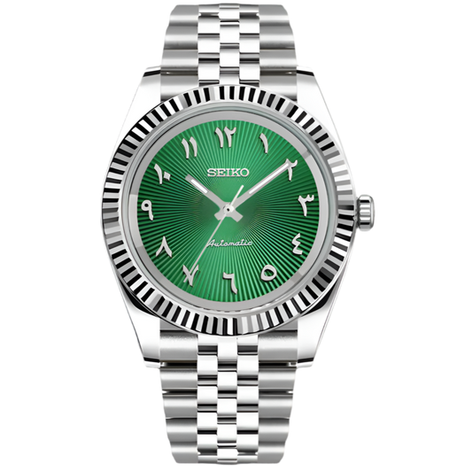 DateJust Árabe Verde Sunburst - SeikoMod 