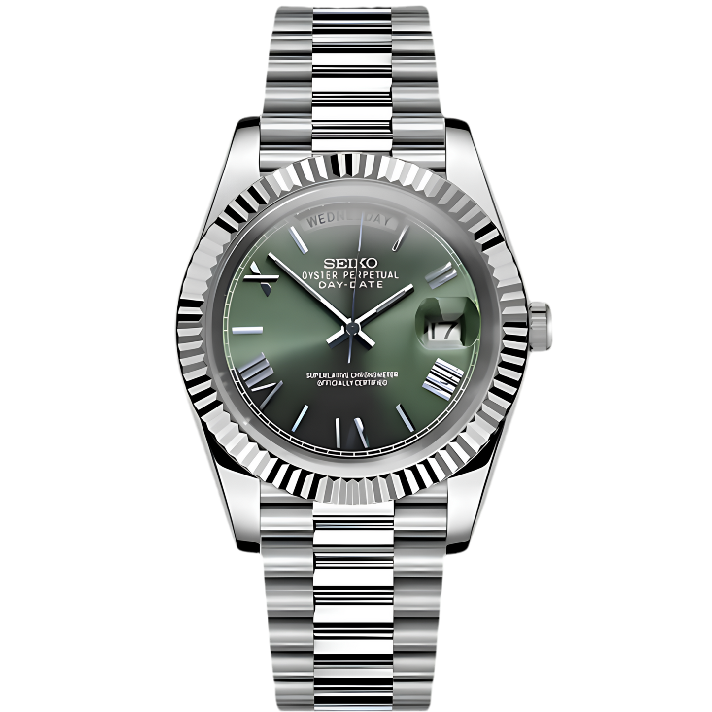 Day-Date Olive Roman Dial Président - SeikoMod