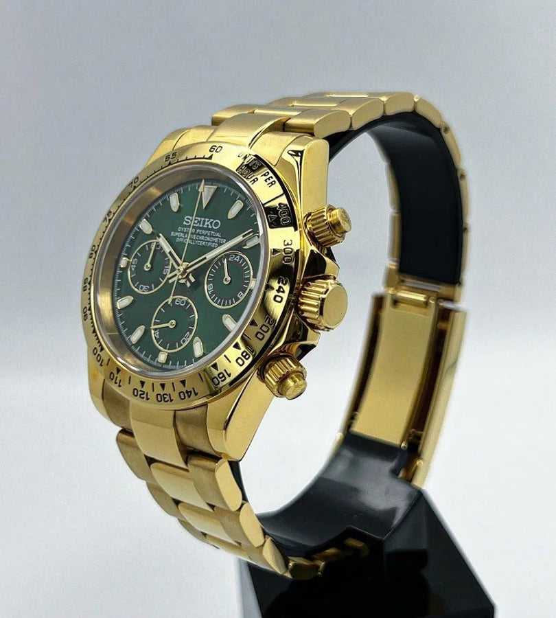 SeikoMod Daytona “Emerald Gold”