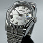 Datejust "Blanco Ártico" con números romanos - SeikoMod