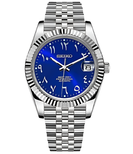 DateJust Árabe Azul Plata - SeikoMod