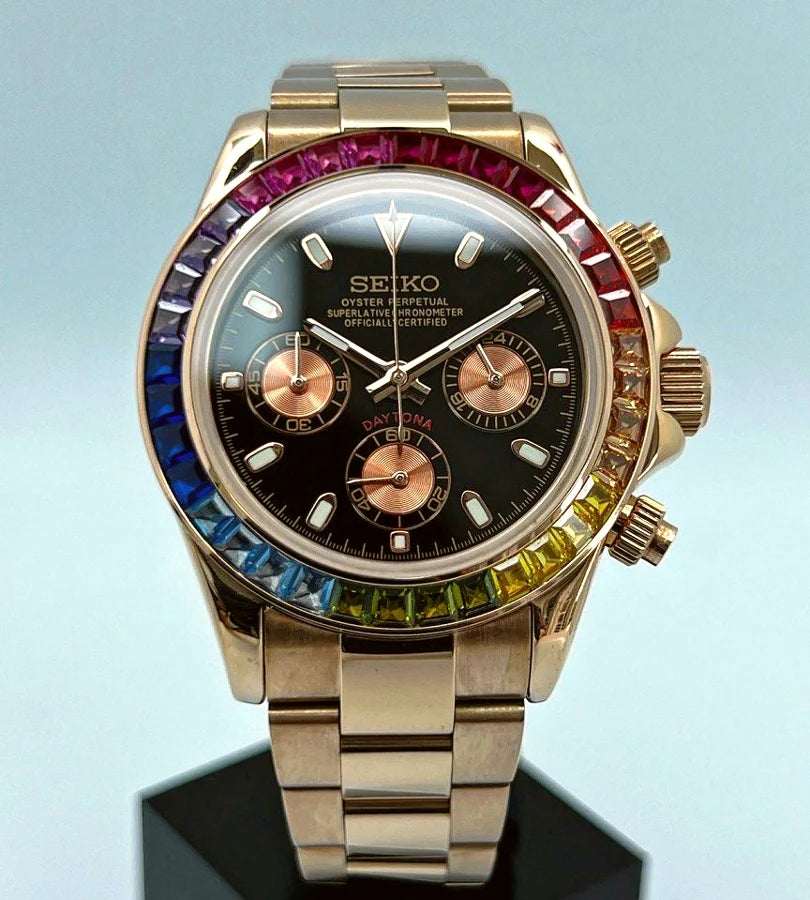 SeikoMod Daytona “Rainbow Luxe”