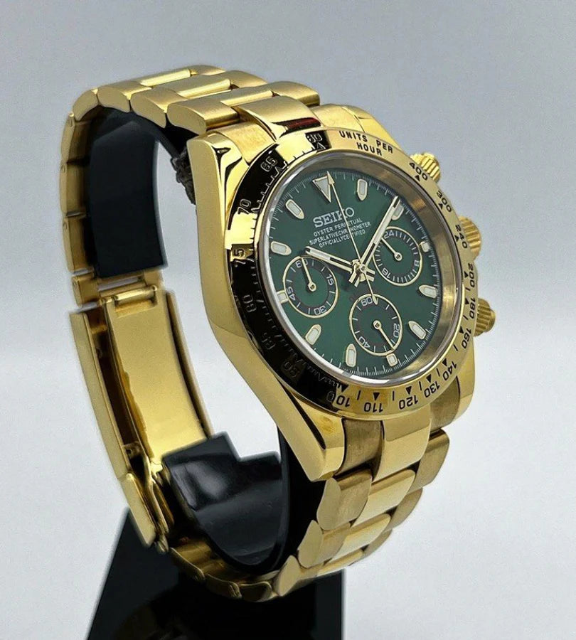 SeikoMod Daytona “Emerald Gold”