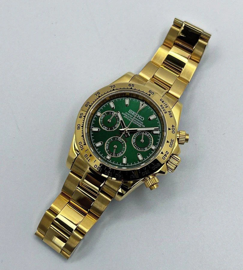 SeikoMod Daytona “Emerald Gold”