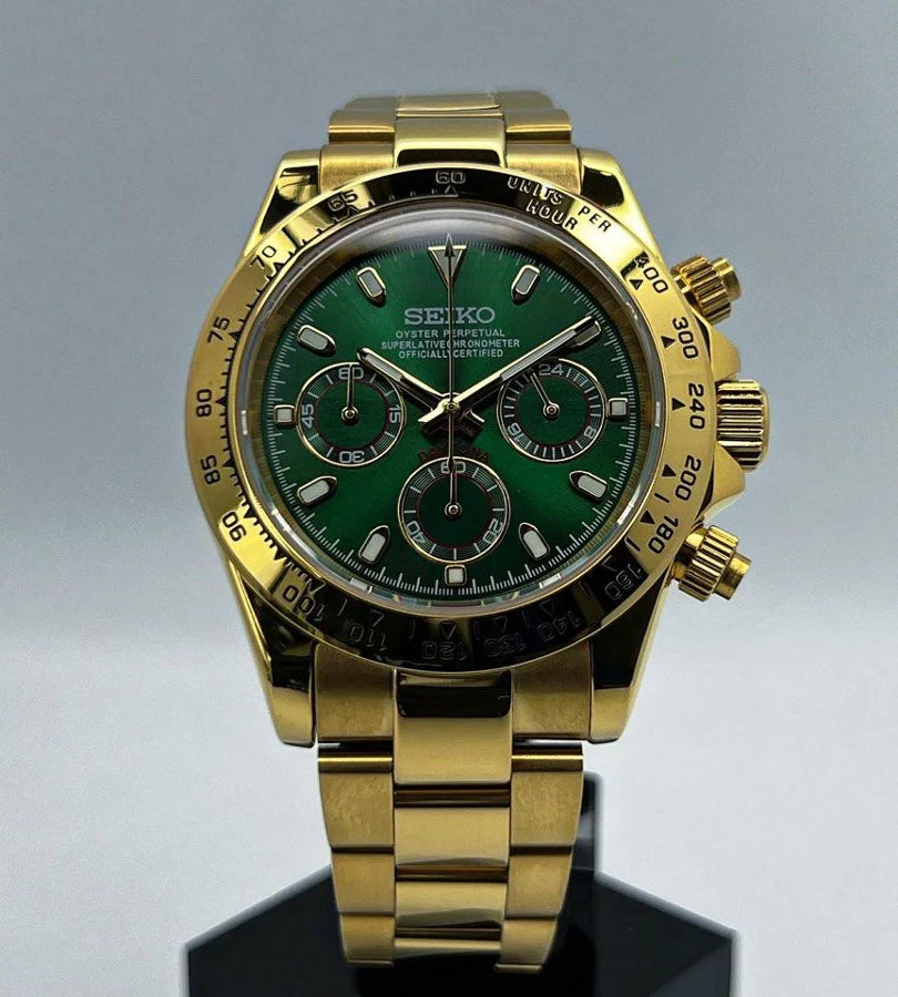 SeikoMod Daytona “Emerald Gold”