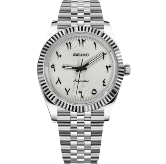 Datejust árabe blanco SunBurst - SeikoMod