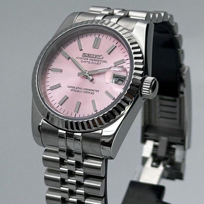 SeikoMod Datejust Rose