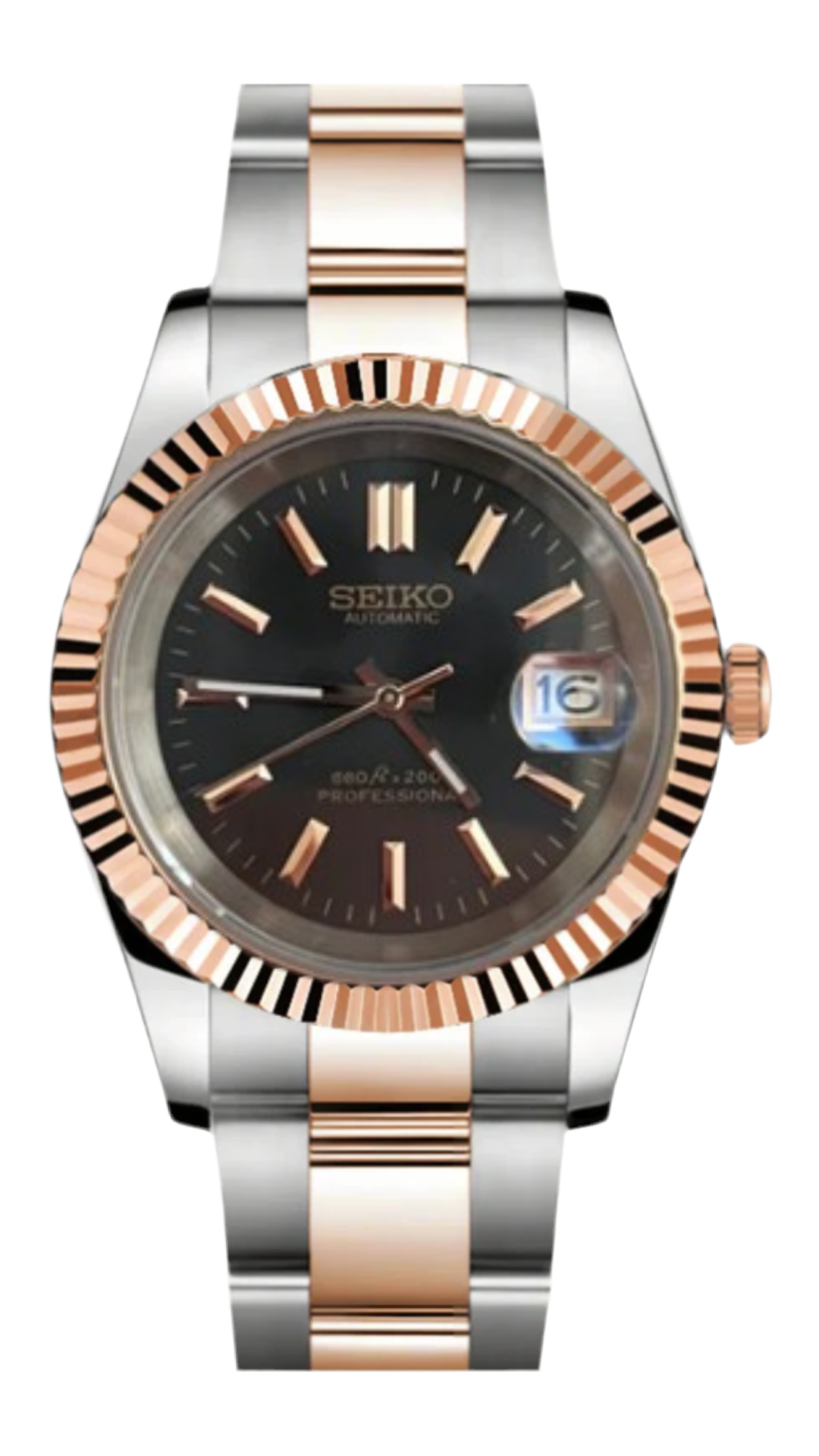 Seiko Mod - Datejust Two-Tone Black Gold