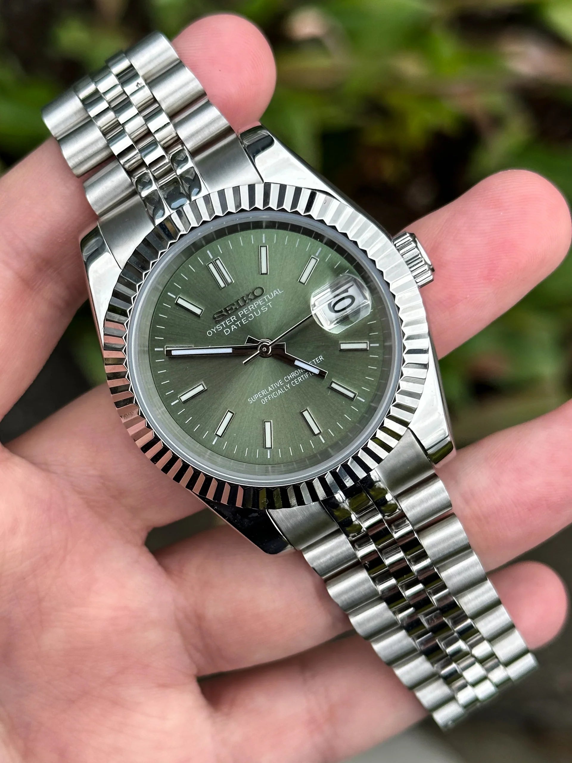 SeikoMod Datejust Olive