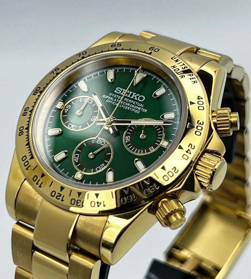 SeikoMod Daytona “Emerald Gold”