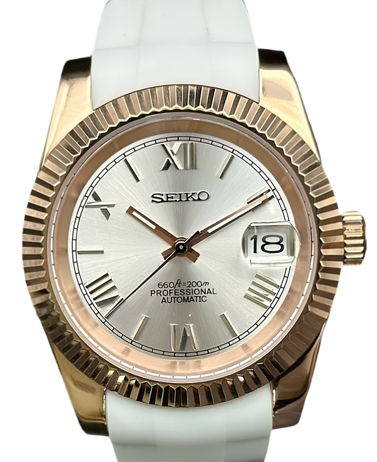 DateJust Rose Gold Champagne Roman - SeikoMod