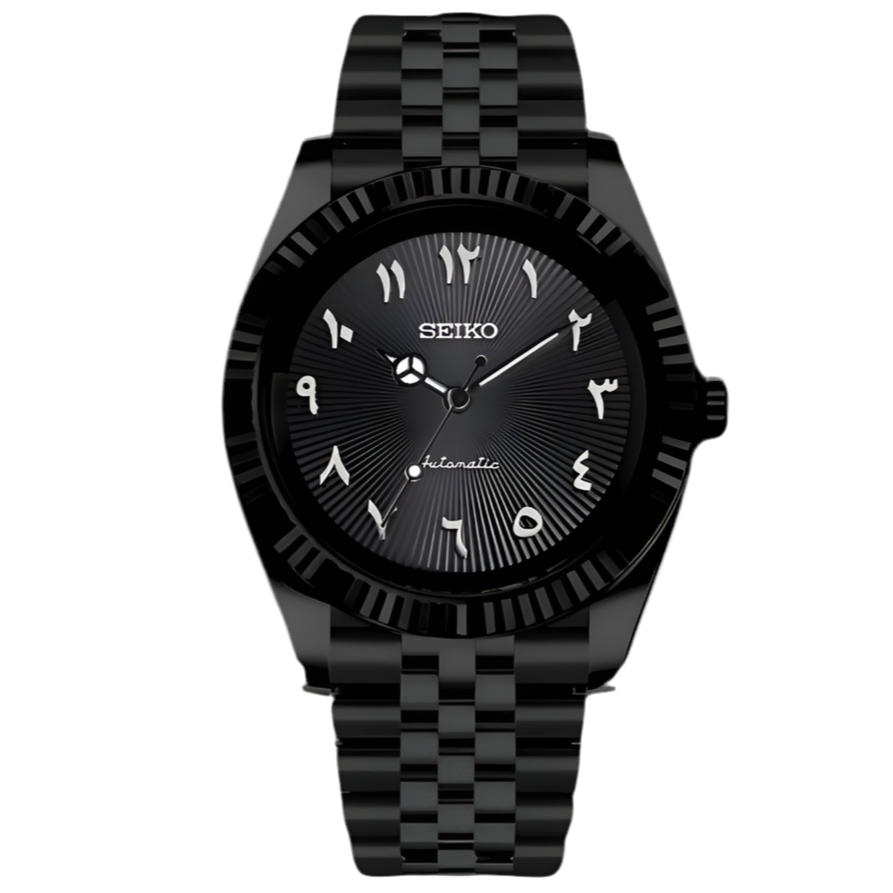 "Black Eclipse" Arabic Dial SeikoMod