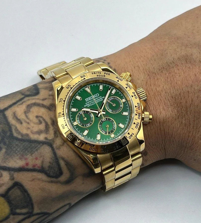 SeikoMod Daytona “Emerald Gold”