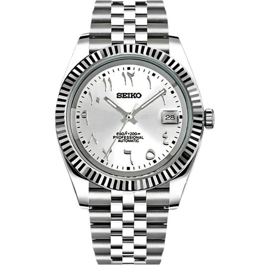 DateJust Plata Árabe - SeikoMod 