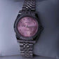 DateJust - Reloj árabe rosa con efecto sol - SeikoMod