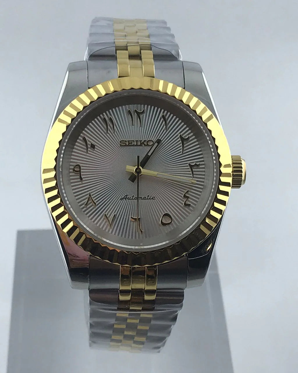 DateJust árabe bicolor dorado con efecto sol - SeikoMod