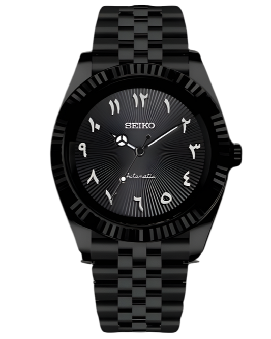 "Eclipse Negro" Fecha y hora árabe - SeikoMod