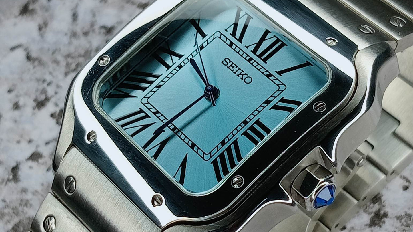 SeikoMod Santos Azul Glaciar