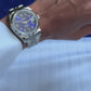 DateJust Árabe Azul Plata - SeikoMod 